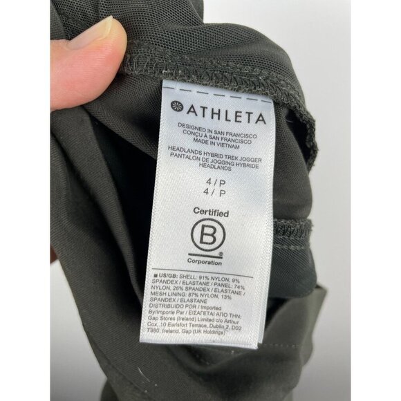 Athleta Headlands Hybrid Trek Women's Jogger Pants - Gray/Green - Size 4 Petite - Picture 8 of 8